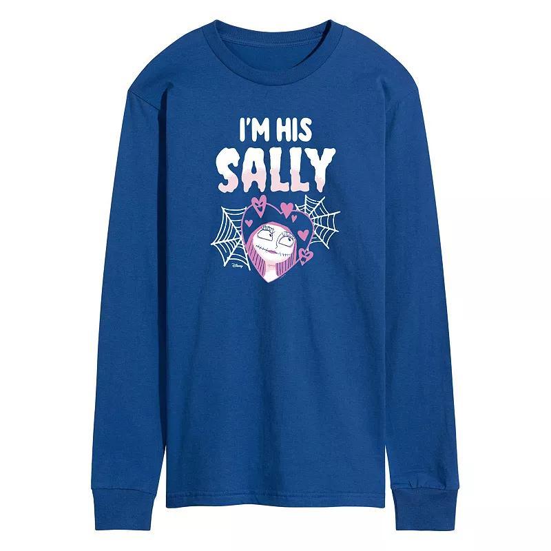 Disneys Nightmare At Christmas Mens Im His Sally Long Sleeve Graphic Tee Blue Product Image