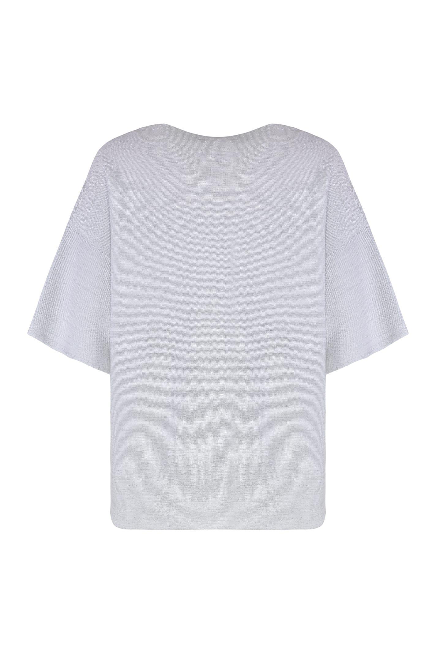 FABIANA FILIPPI Short Sleeve Sweater In Grey Product Image