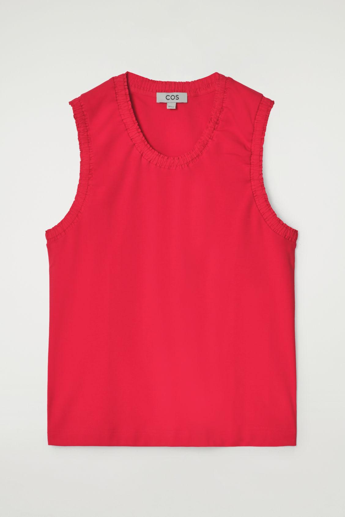 GATHERED COTTON TANK TOP Product Image