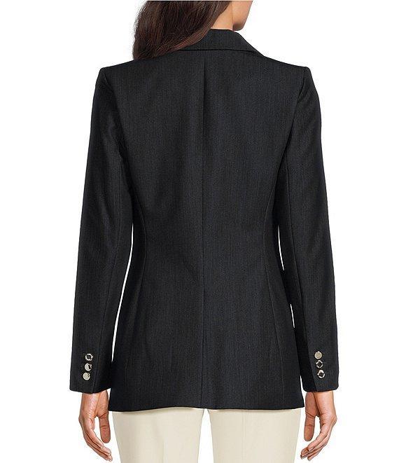 Calvin Klein Notch Lapel Collar Long Sleeve Patch Pocket Button Closure Jacket Product Image