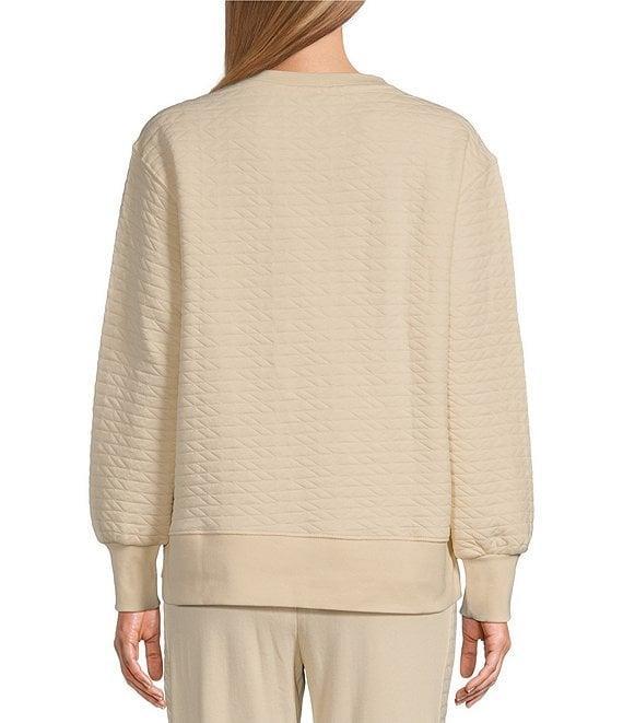 Westbound Long Sleeve Crew Neck Quilted Top Product Image