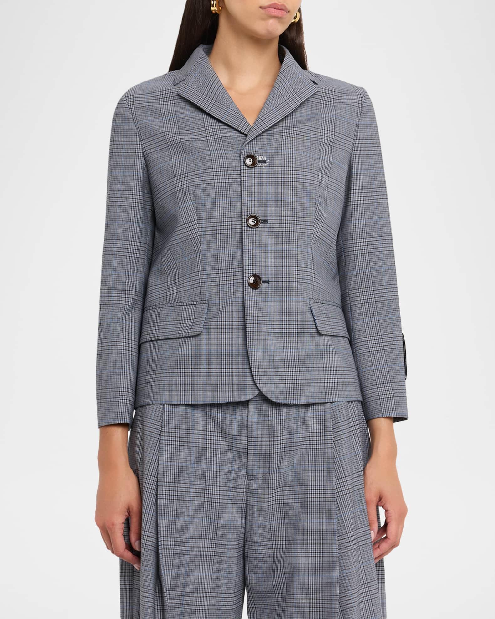 Check Single-Breasted Jacket Product Image