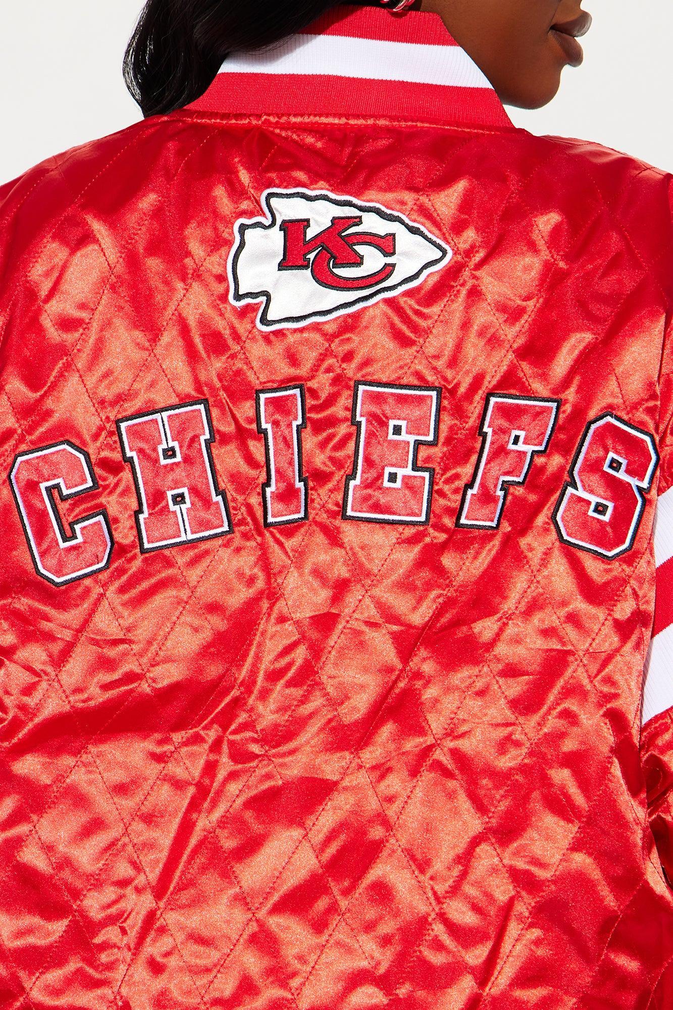 Chiefs Quilted Bomber Jacket - Red Product Image