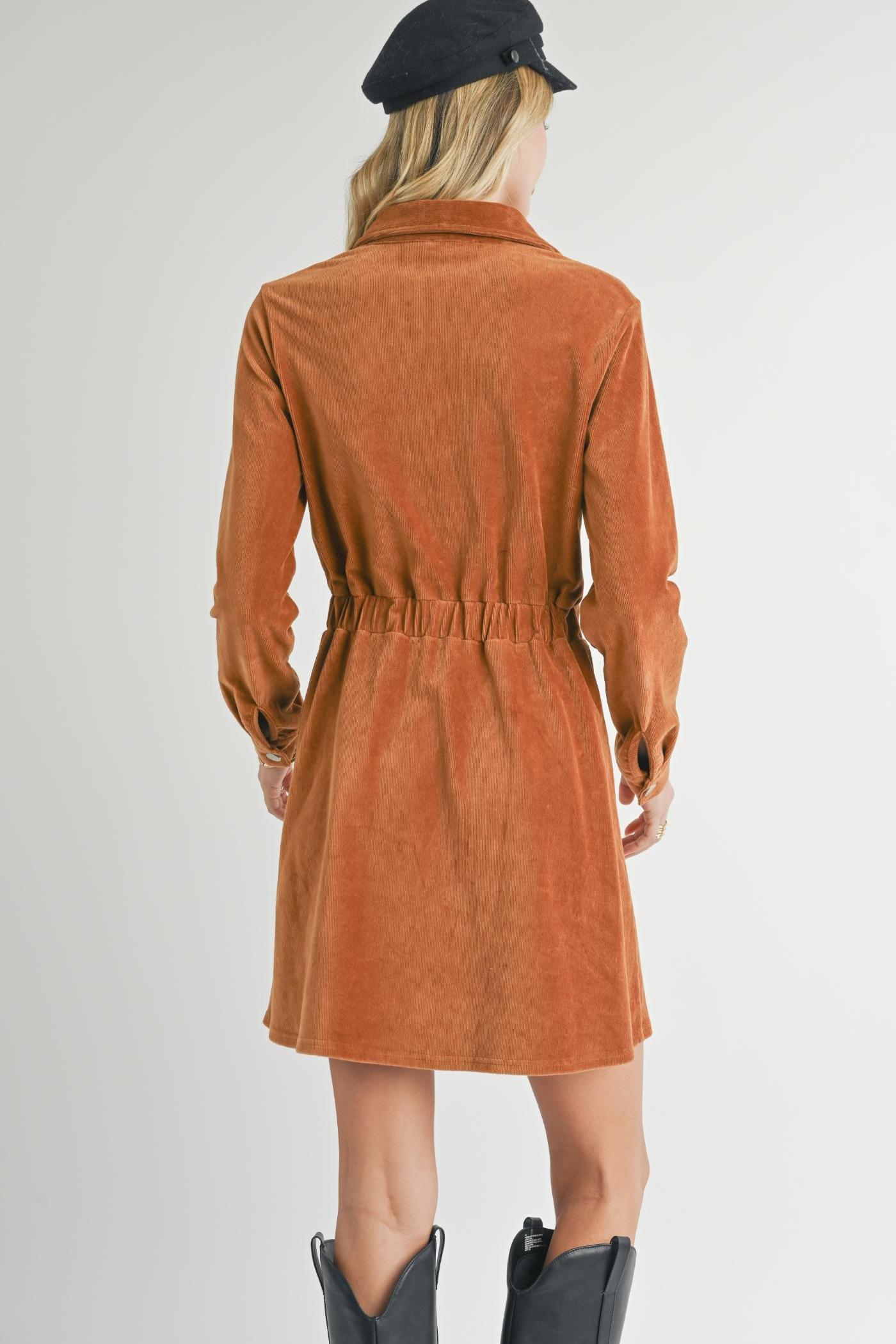 Morrison Cord Shirt Mini Dress Product Image