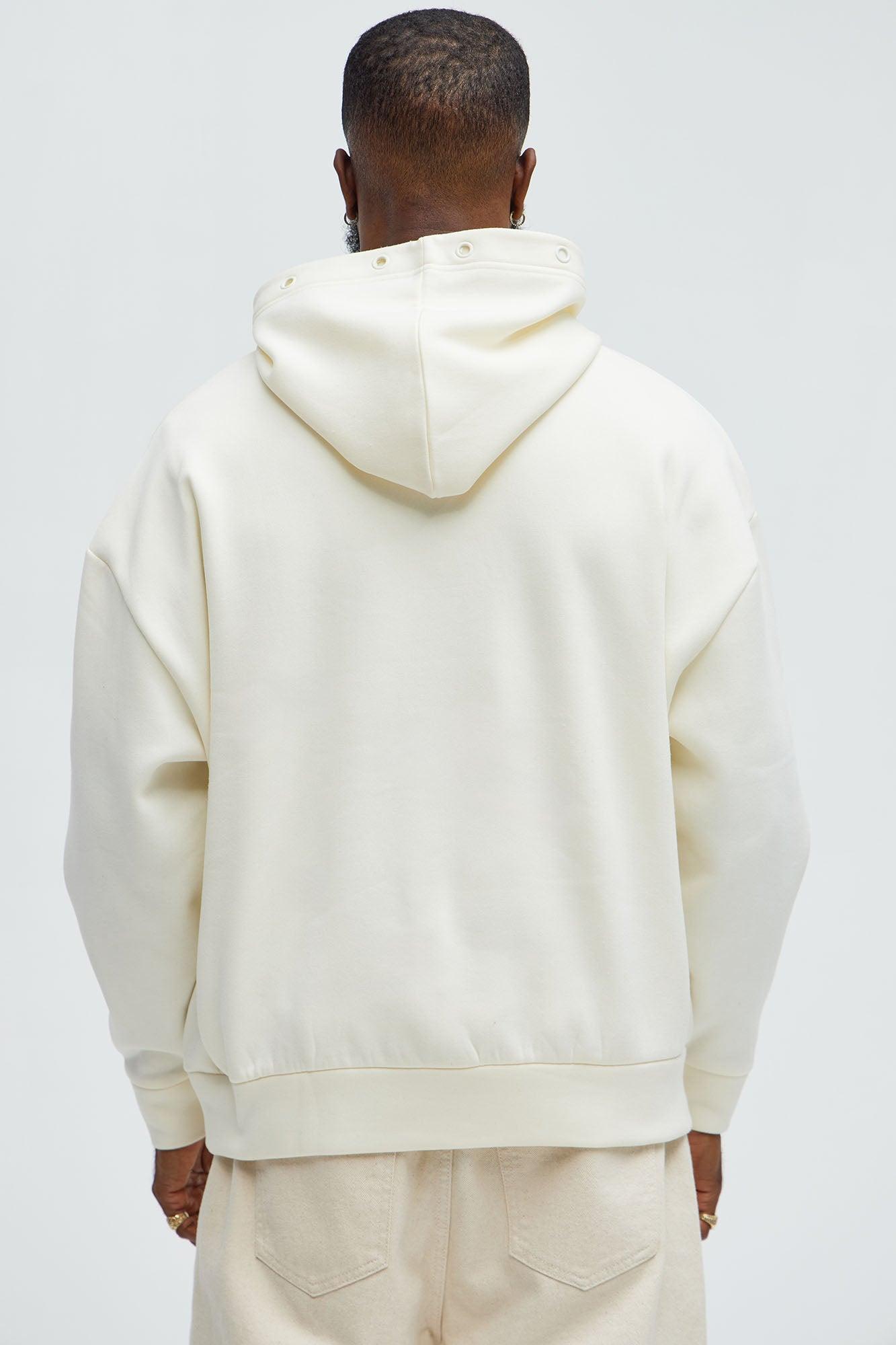 Saints Rivet Hoodie - Cream Product Image