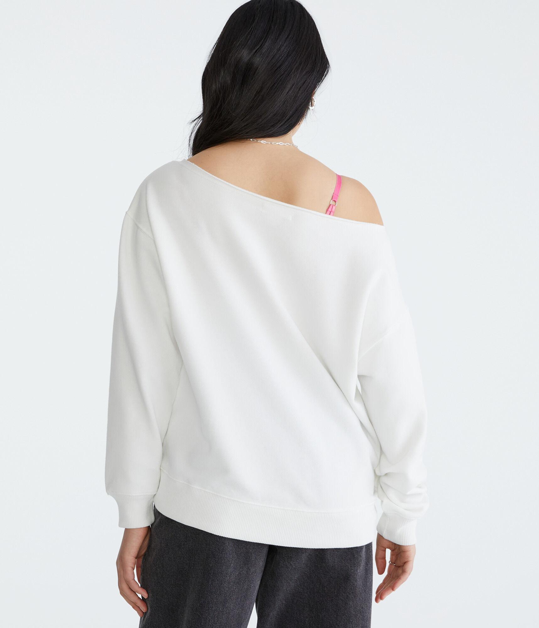 Cowboy Boots Off-The-Shoulder Sweatshirt Product Image