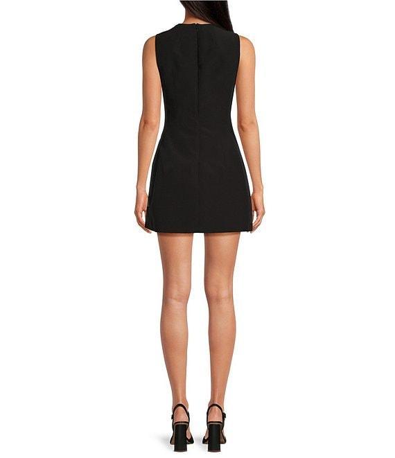 Gianni Bini Emma Crepe Structured Sleeveless A-Line Mini Dress Product Image