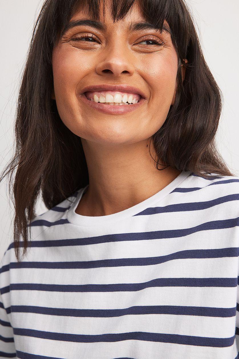 Striped Oversized Long Sleeved Top Product Image