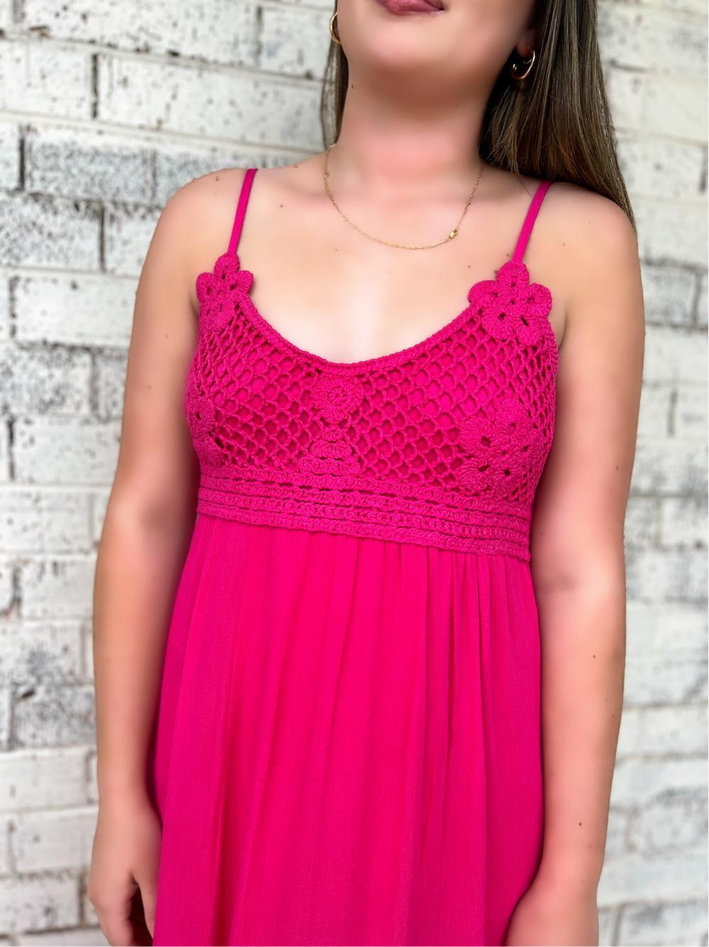 Don't Fuchsia Around With Me Maxi Dress Product Image