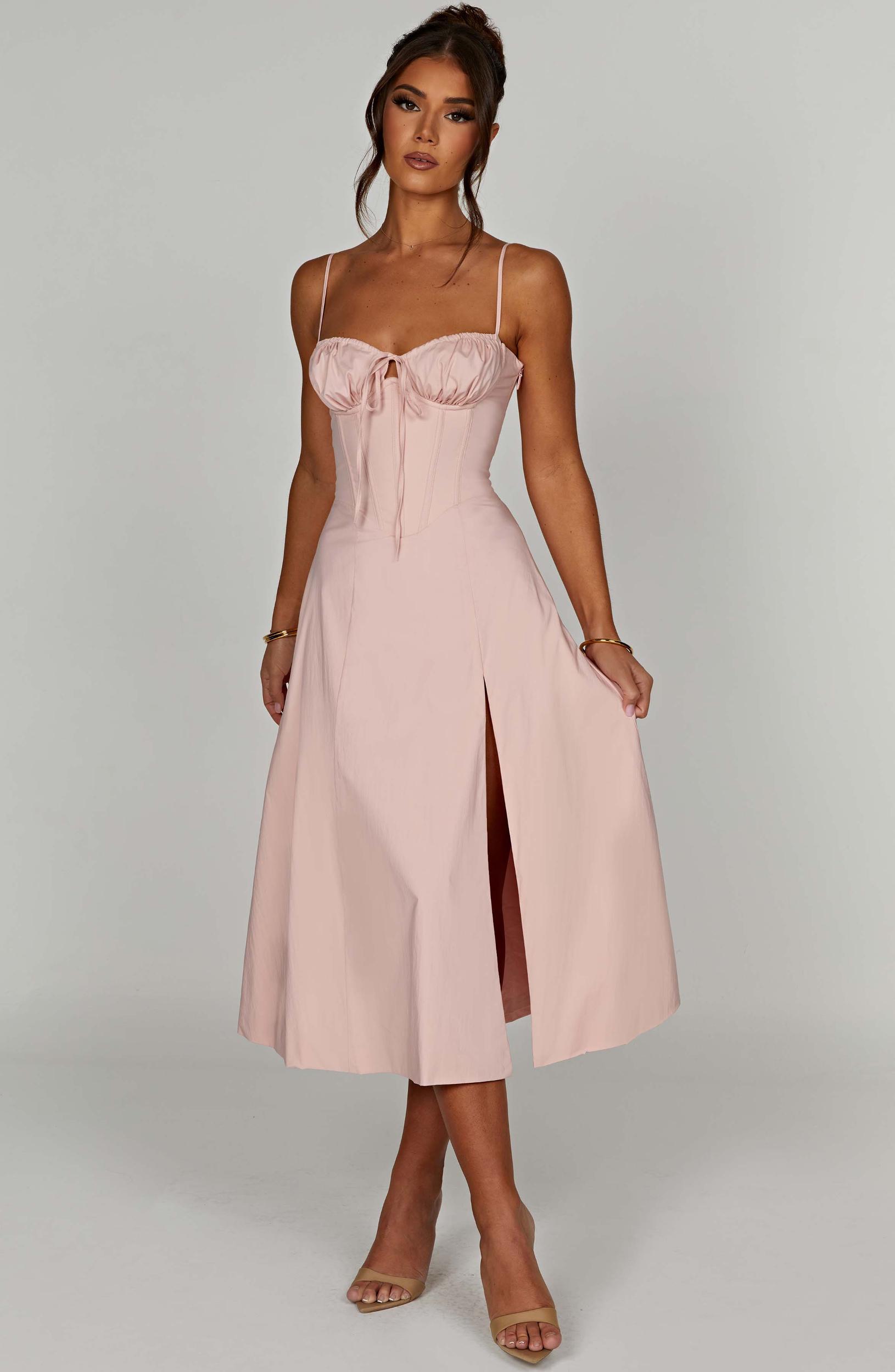 Deanna Midi Dress - Blush Product Image