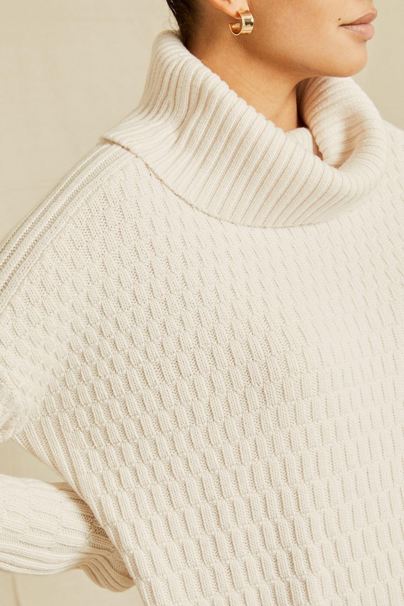 Harlow Wool Sweater - Ivory - ReAmour Product Image