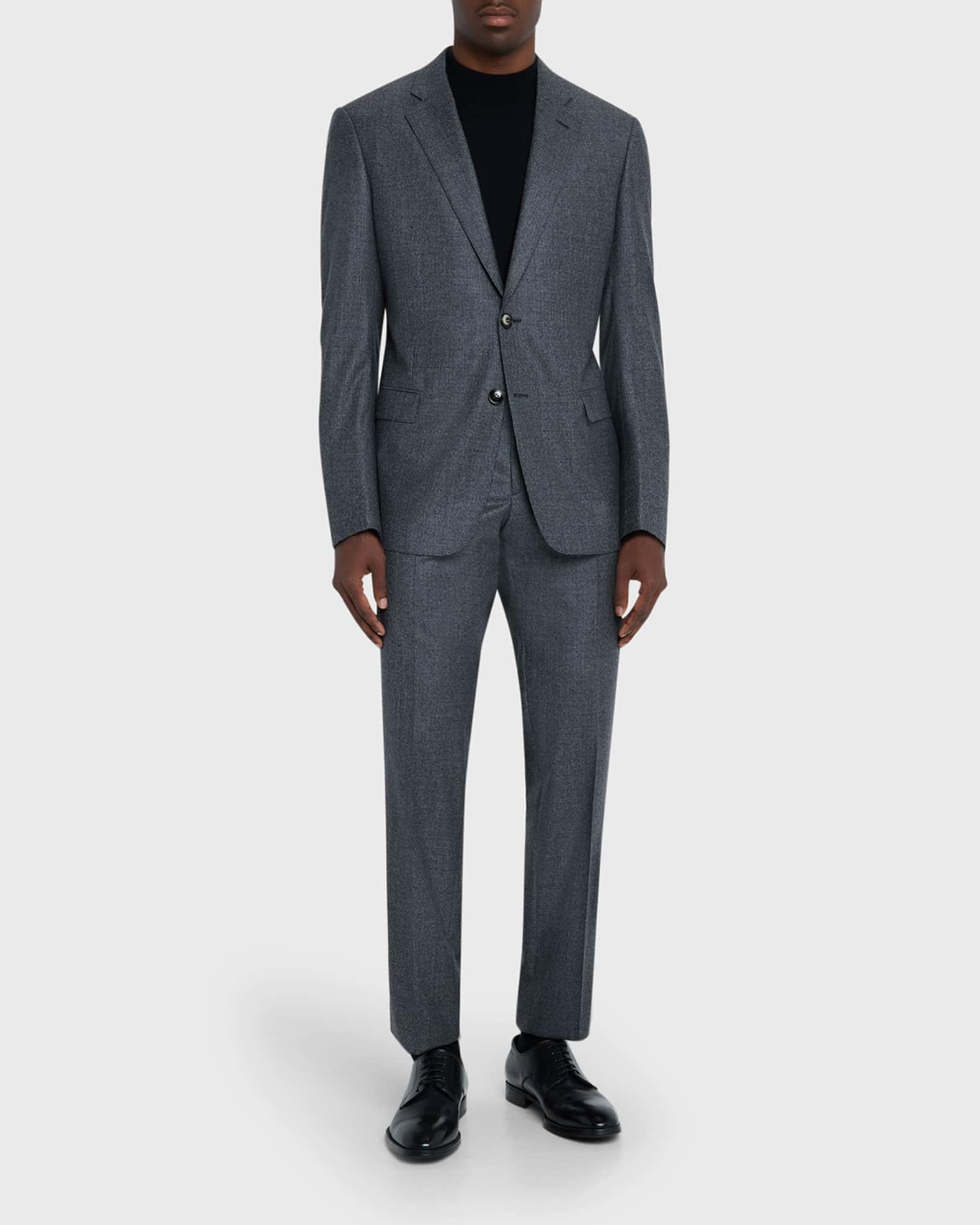 Men's Wool Micro-Houndstooth Two-Piece Suit Product Image