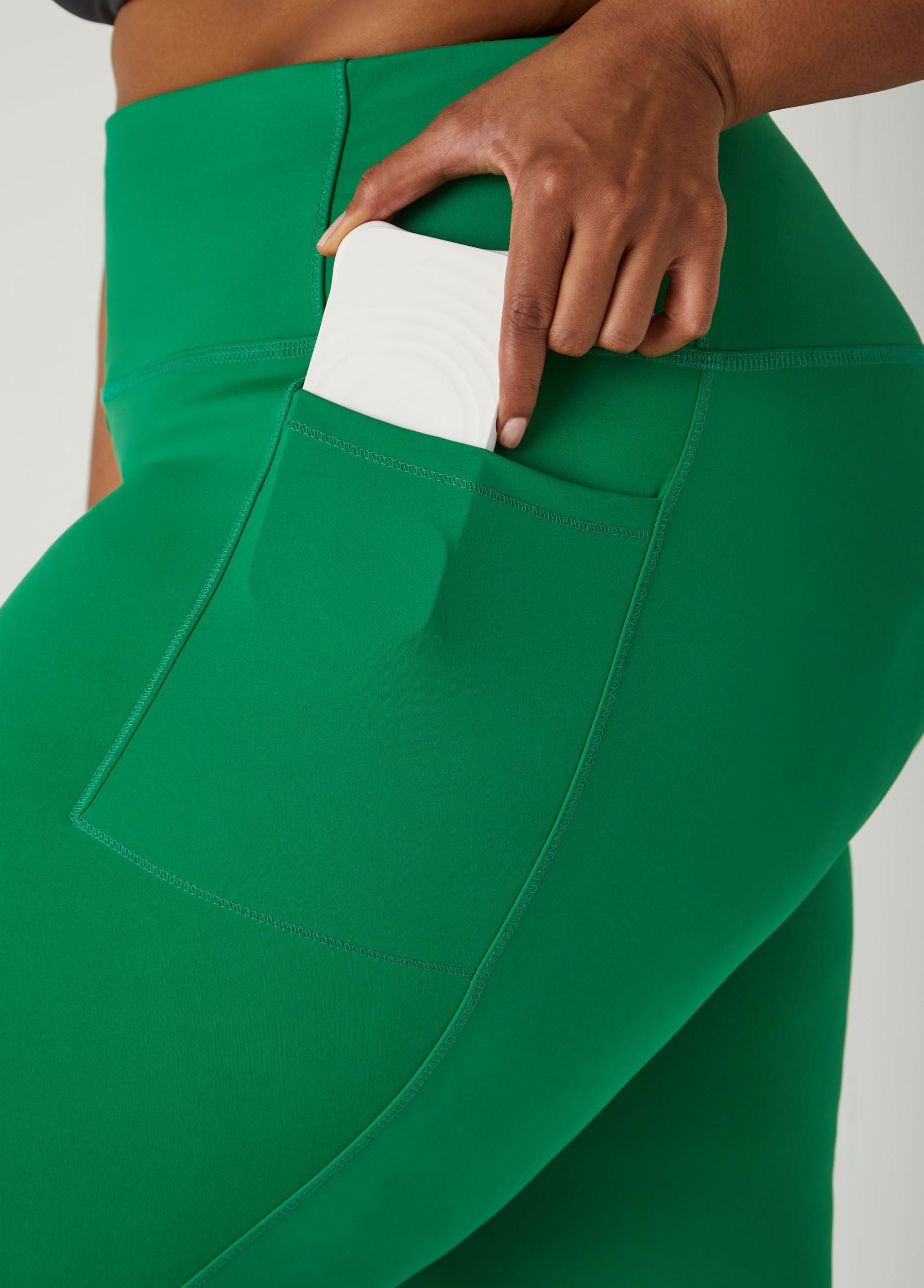 High Waist Knit Athletic Leggings Product Image