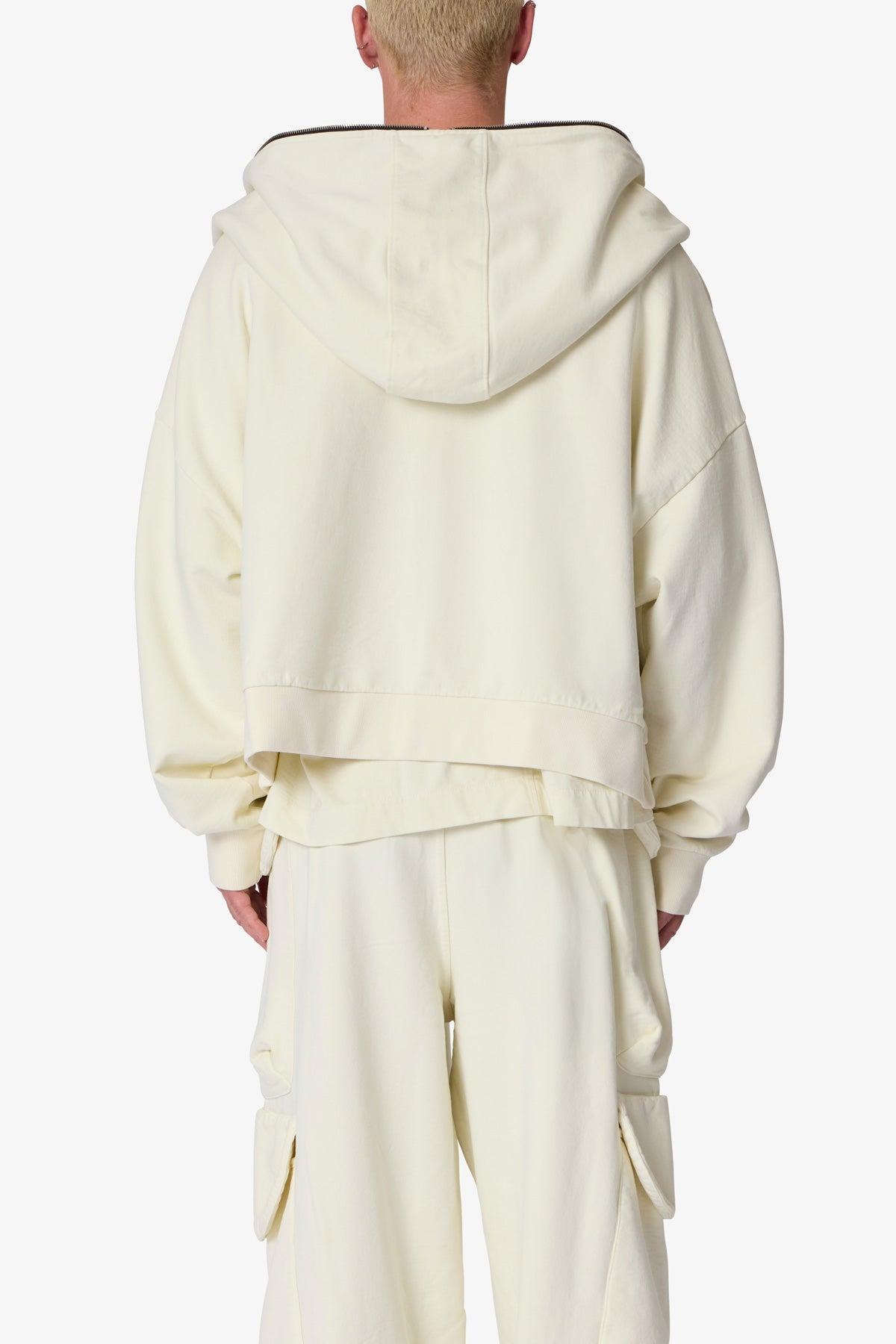 Full Zip Hoodie - Off White Product Image