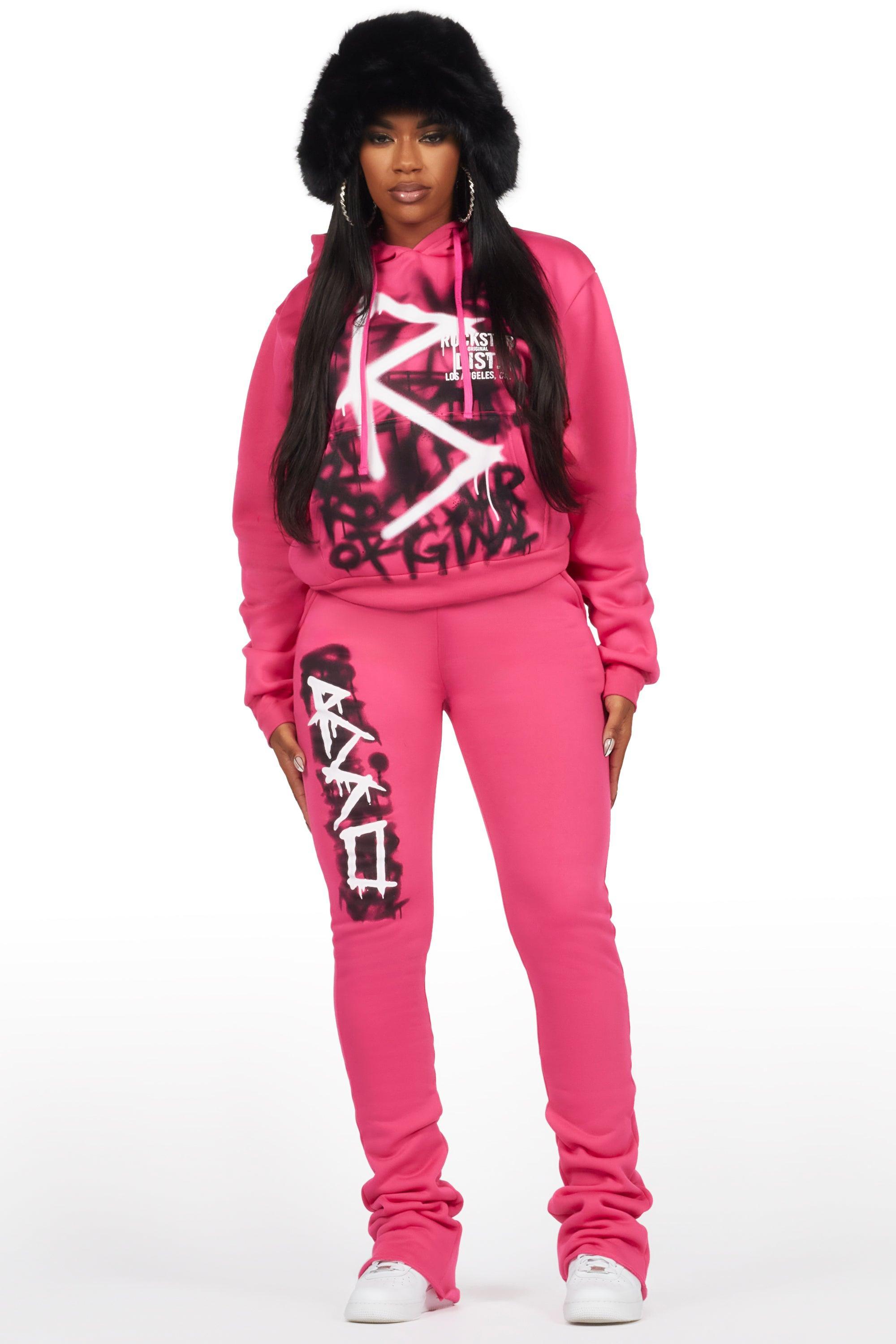 Tanesha Hot Pink Super Stacked Trackset Female Product Image