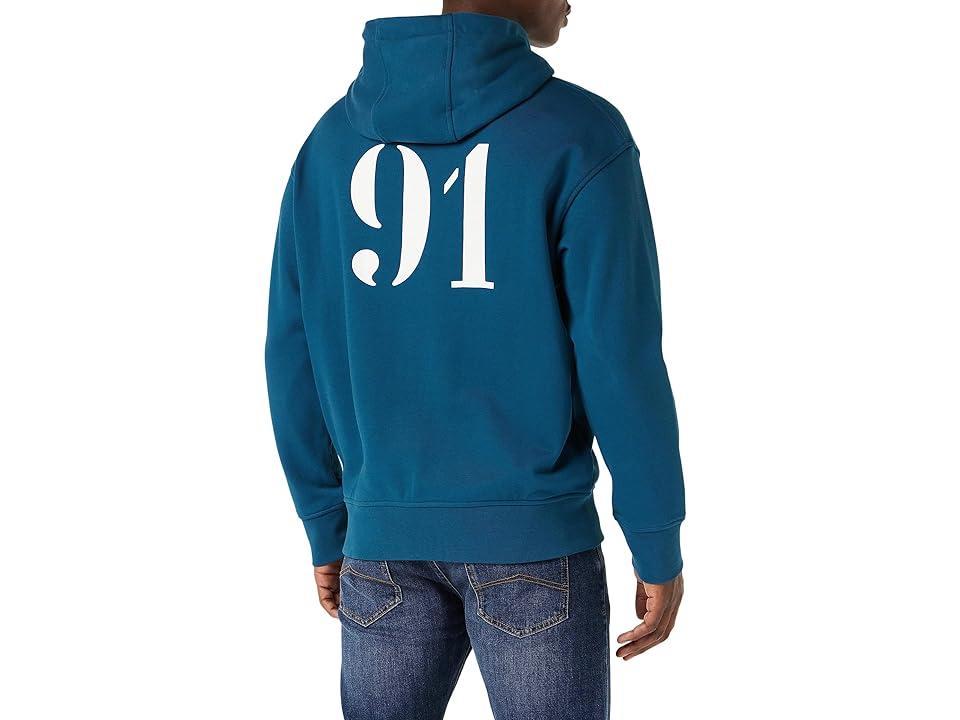 Armani Exchange MI NY '91 Hoodie (Legion Blue) Men's Clothing Product Image