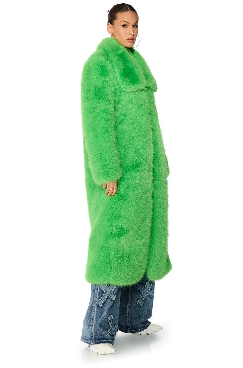 CADENCE FAUX FUR LONG JACKET Product Image