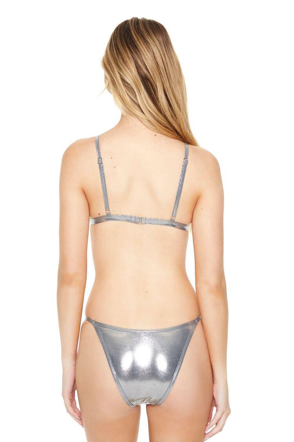 Bratz x F21 Metallic Triangle Bikini Top | Forever 21 Product Image