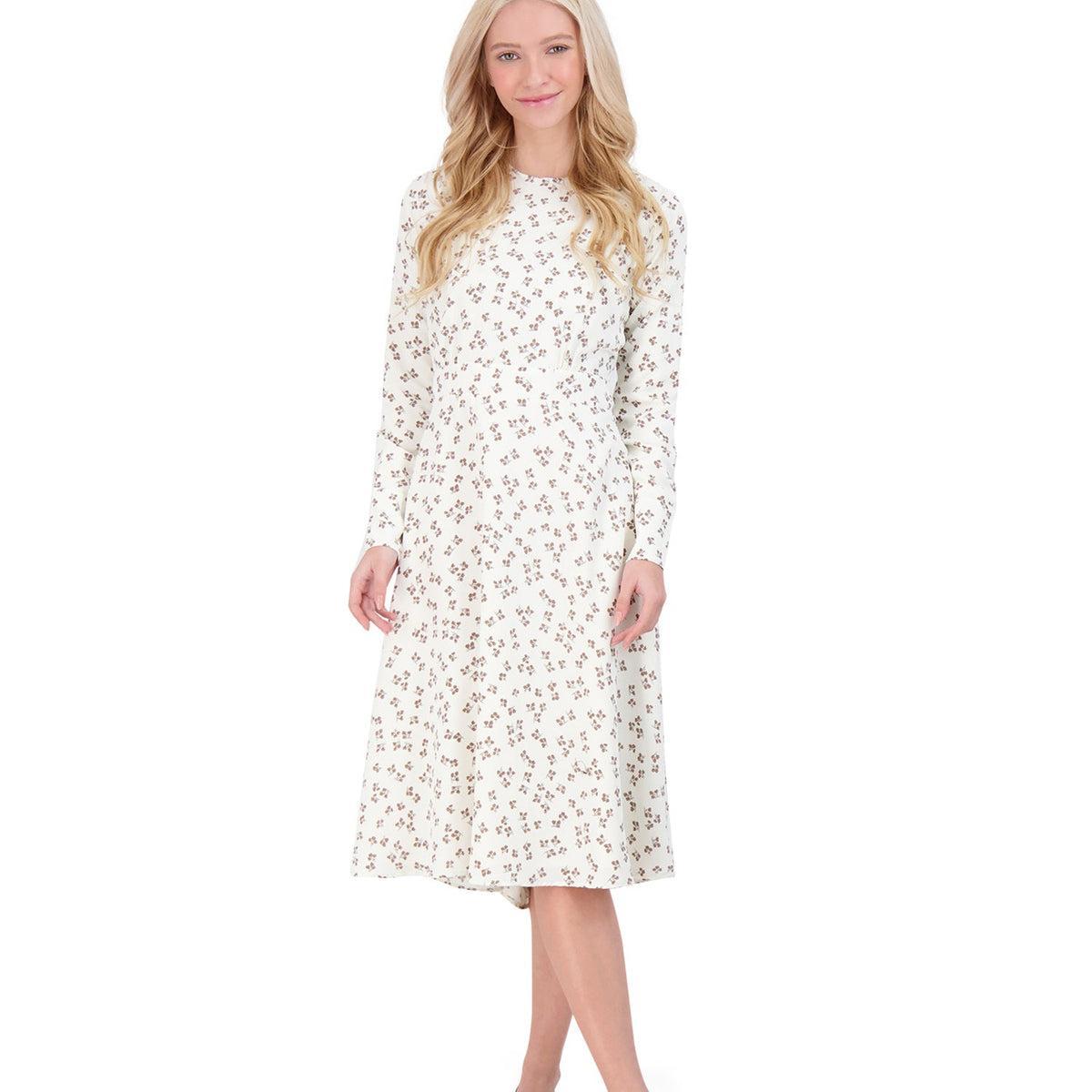 Ginger White Floral Print Dress Product Image