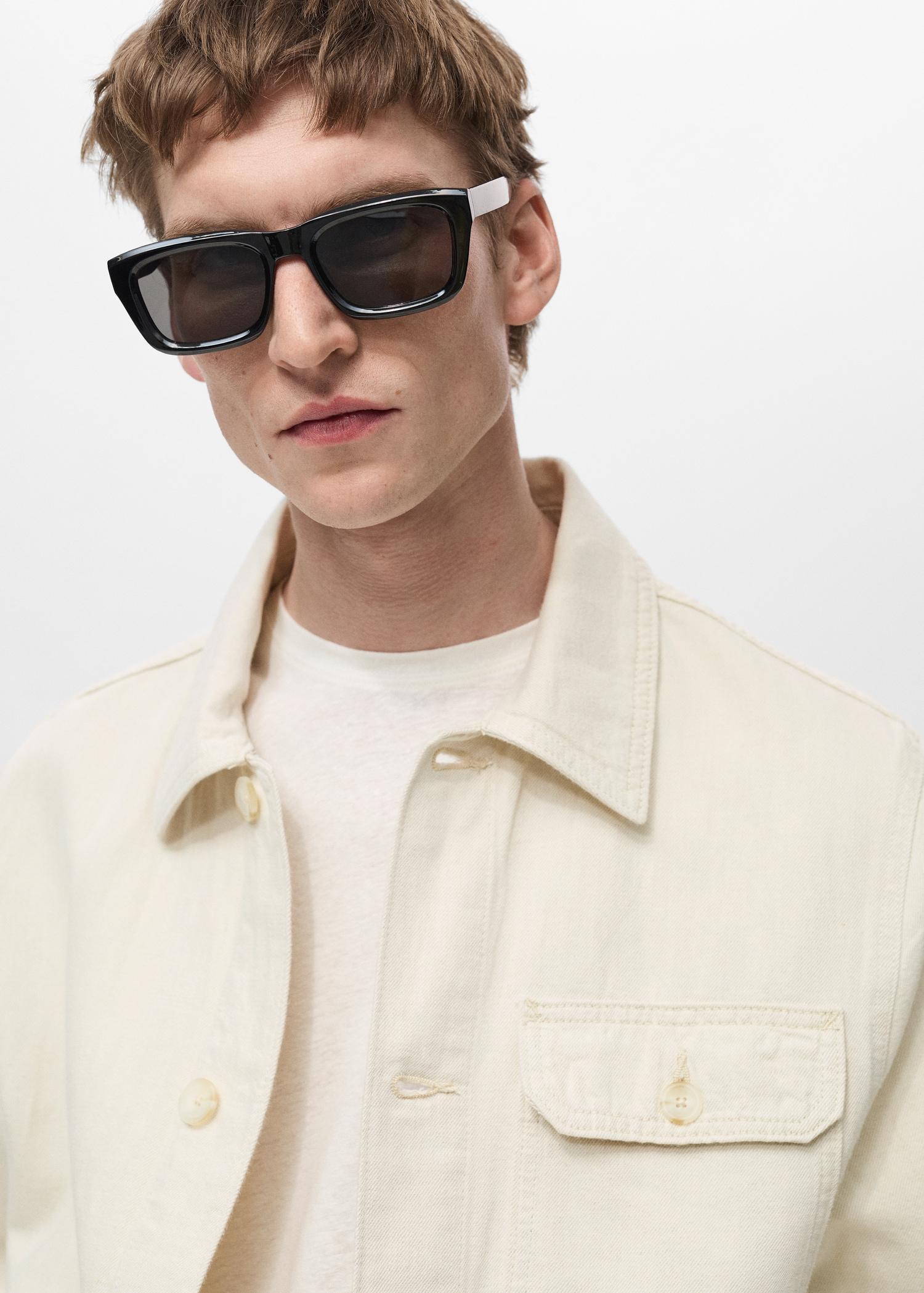 Linen-blend jacket with pockets - Men | MANGO USA Product Image