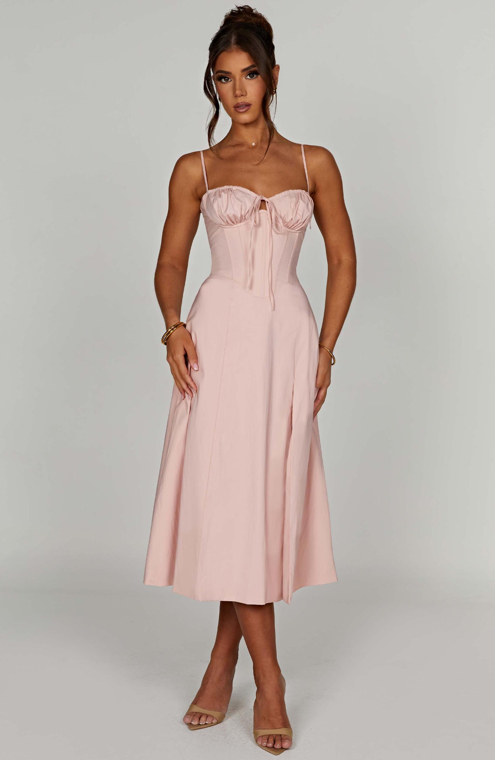 Deanna Midi Dress - Blush Product Image