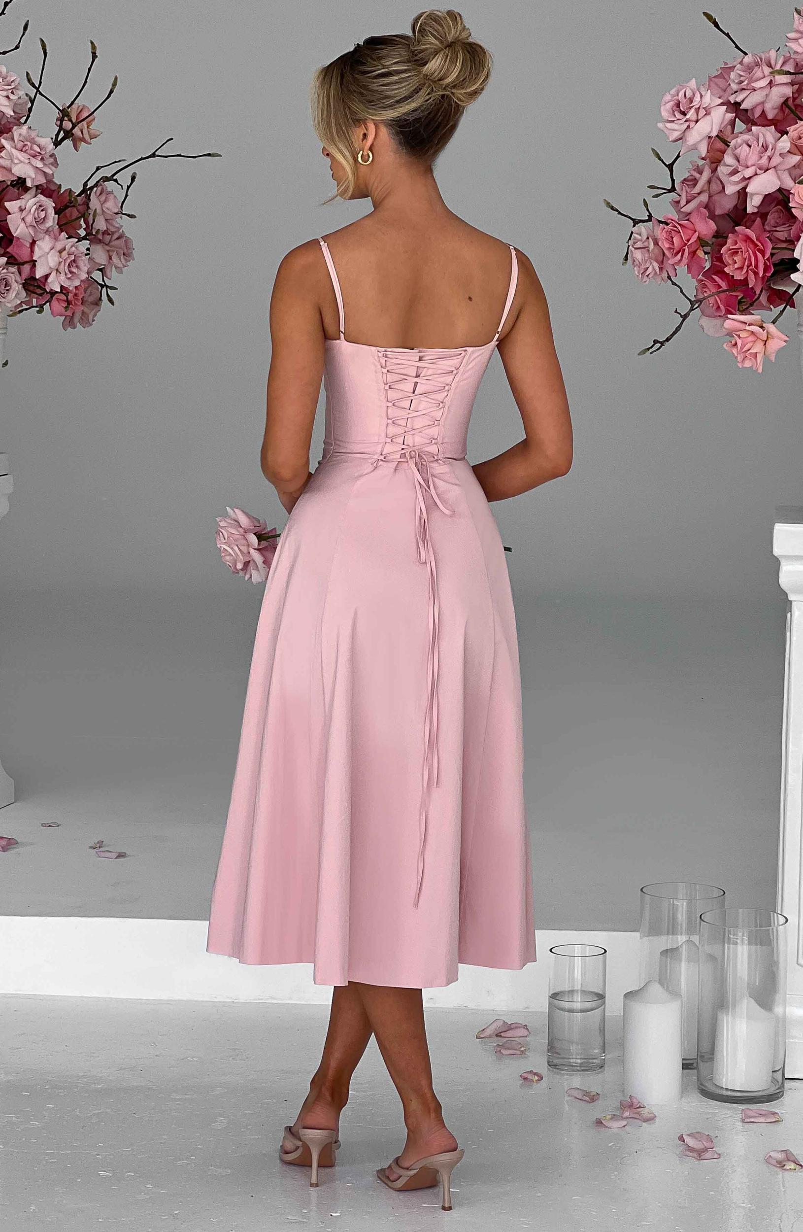 Deanna Midi Dress - Blush Product Image