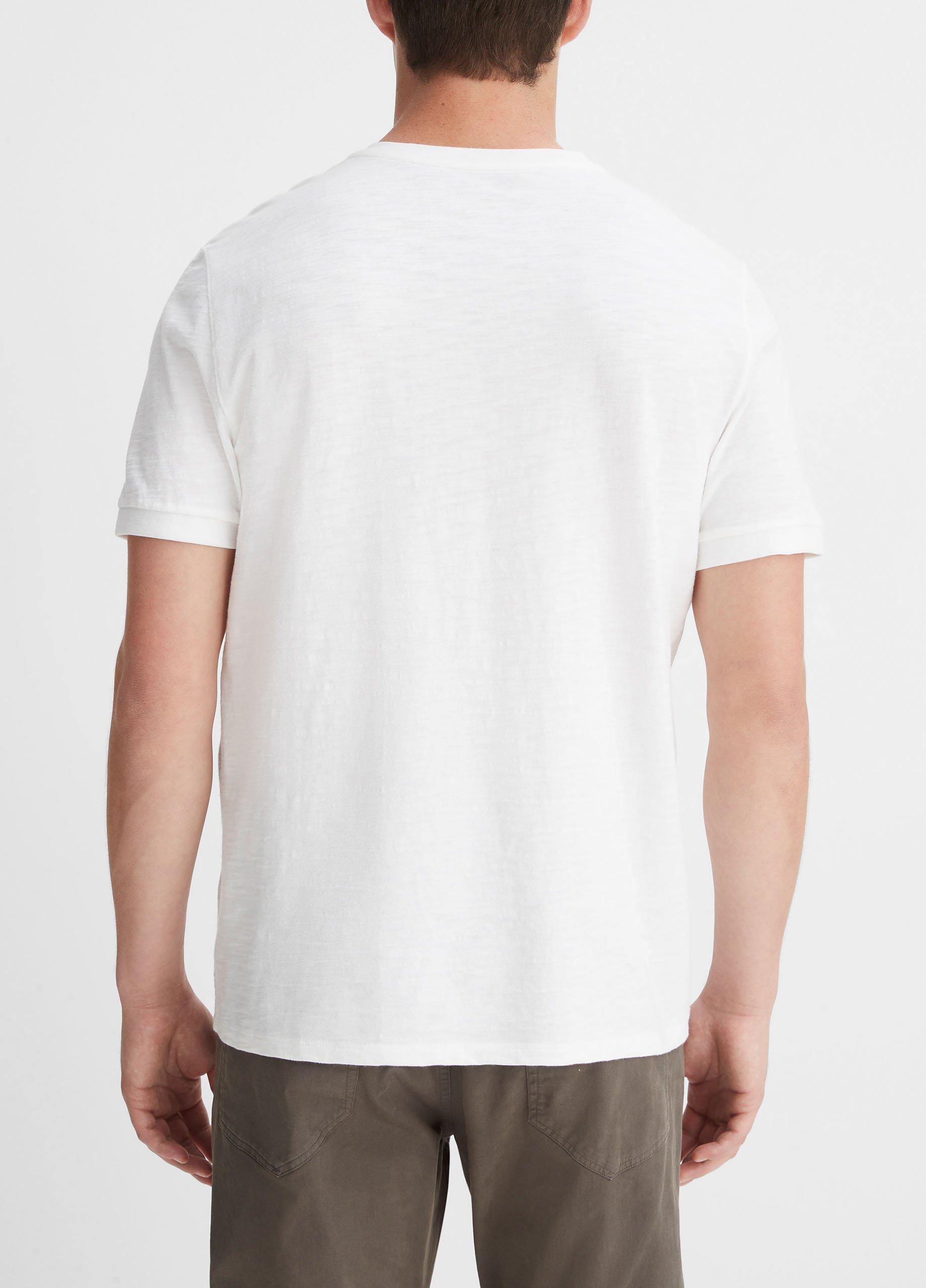 Slub Cotton Short Sleeve Henley Product Image