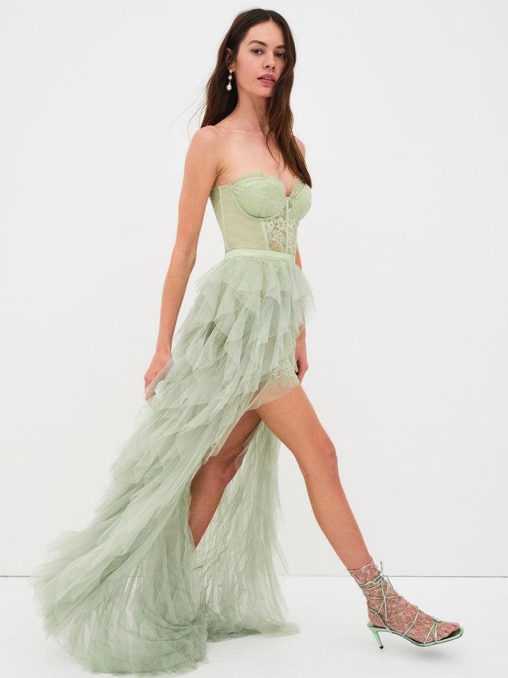Bustier Gown — Green Product Image