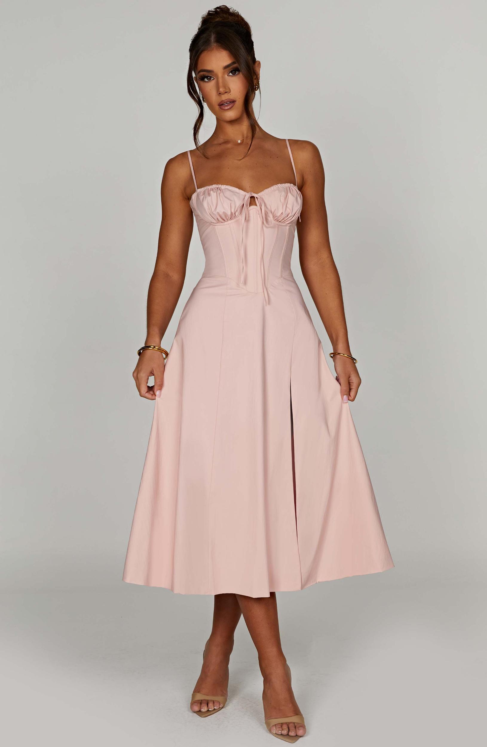 Deanna Midi Dress - Blush Product Image
