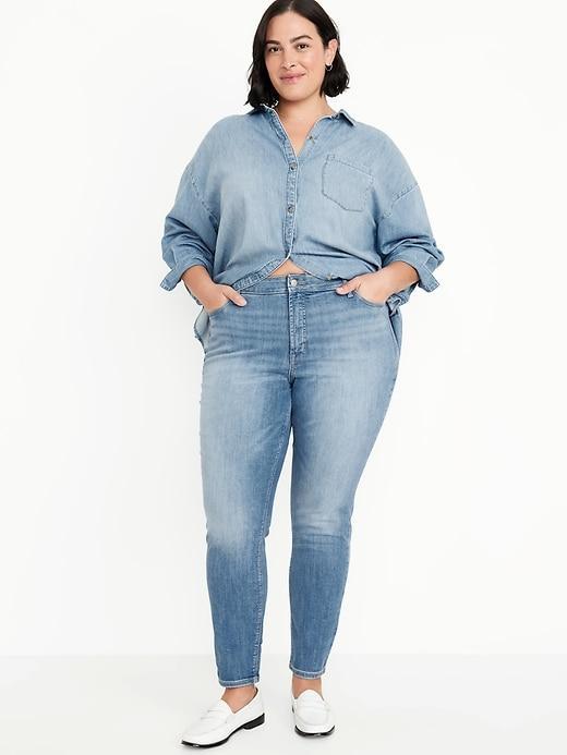 High-Waisted Rockstar Super-Skinny Jeans Product Image