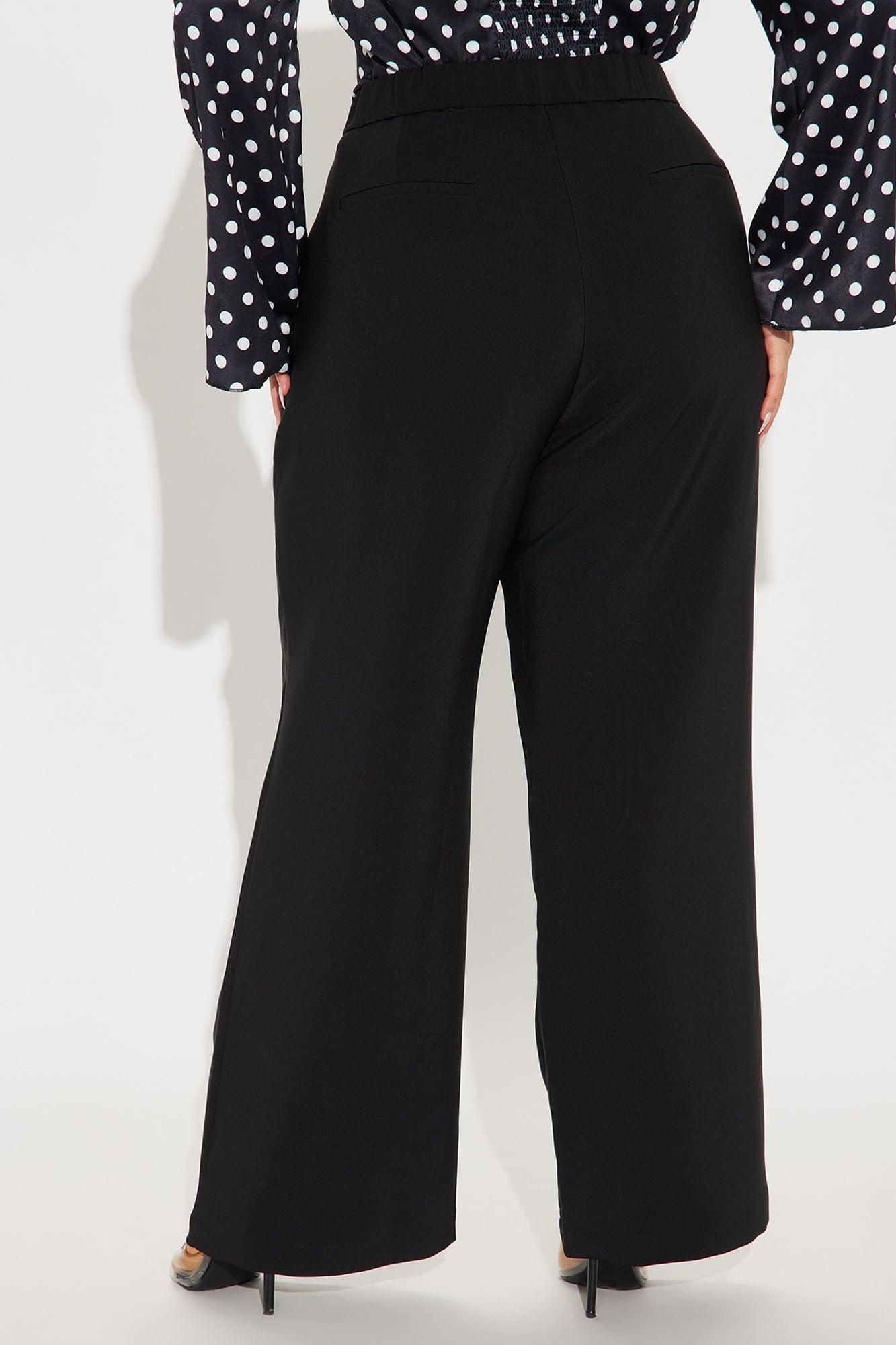 Harper Wide Leg Trouser - Black Product Image