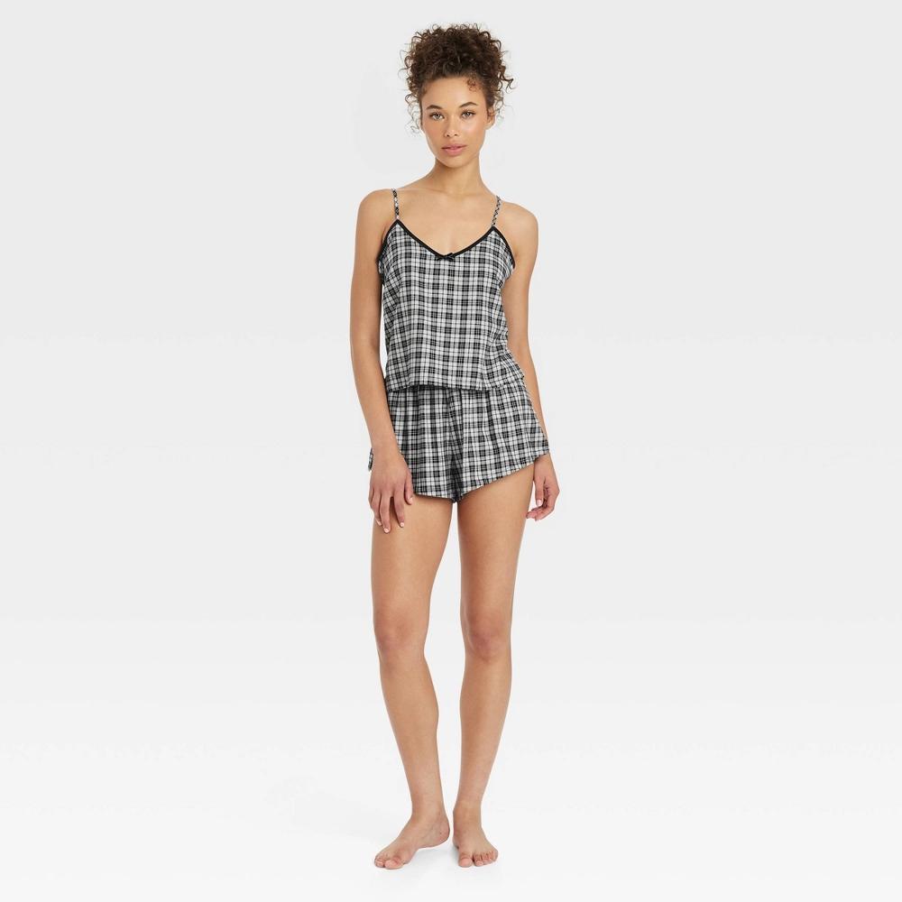 Womens Flannel Tank and Shorts Pajama Set - Colsie XL Product Image