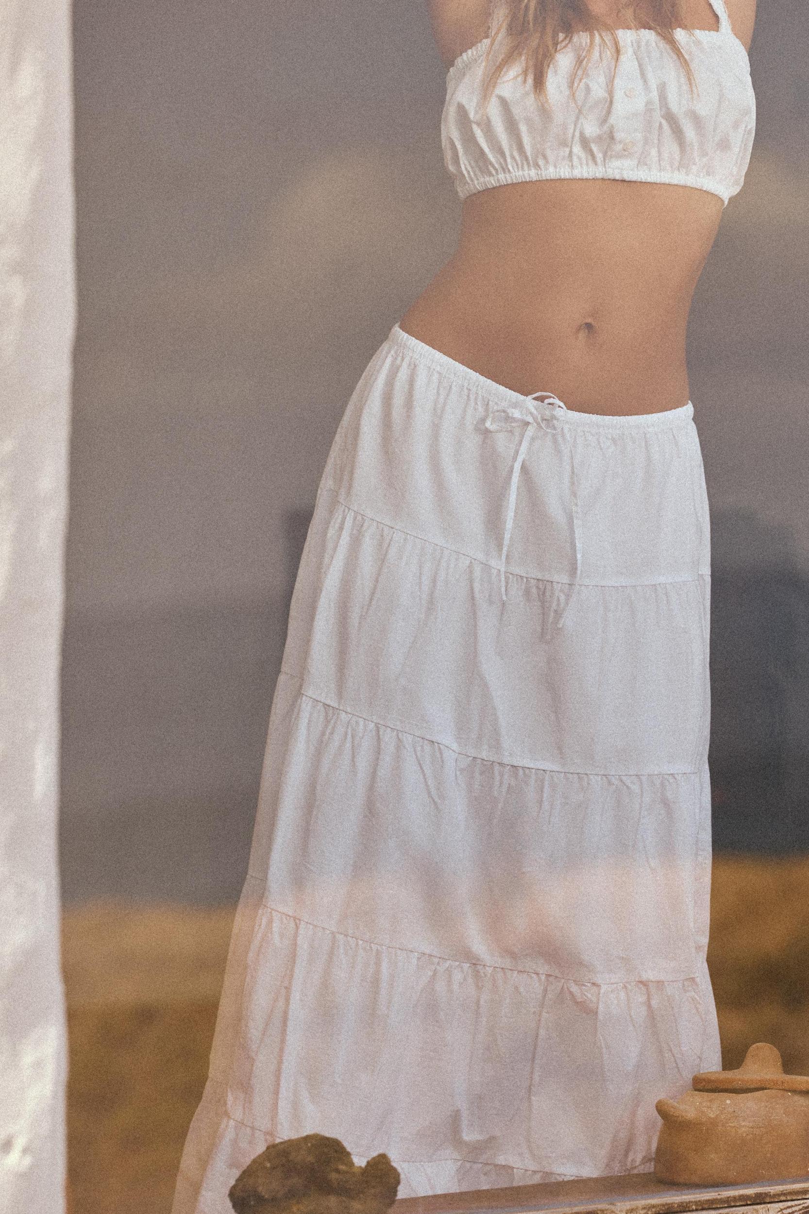 TIERED MAXI SKIRT Product Image