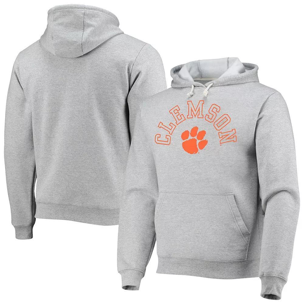 Men's League Collegiate Wear Heathered Gray Clemson Tigers Seal Neuvo Essential Fleece Pullover Hoodie,  Product Image