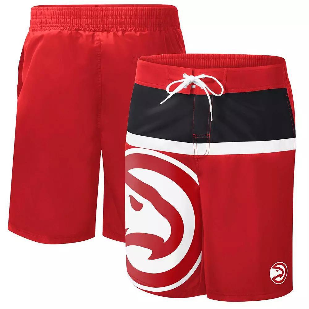 Men's G-III Sports by Carl Banks Red Atlanta Hawks Sea Wind Swim Trunks,  Product Image