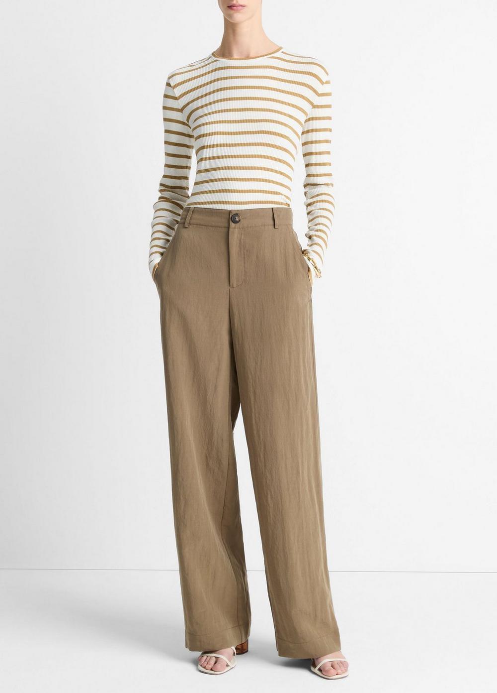 Textured Relaxed Wide-Leg Pant Product Image