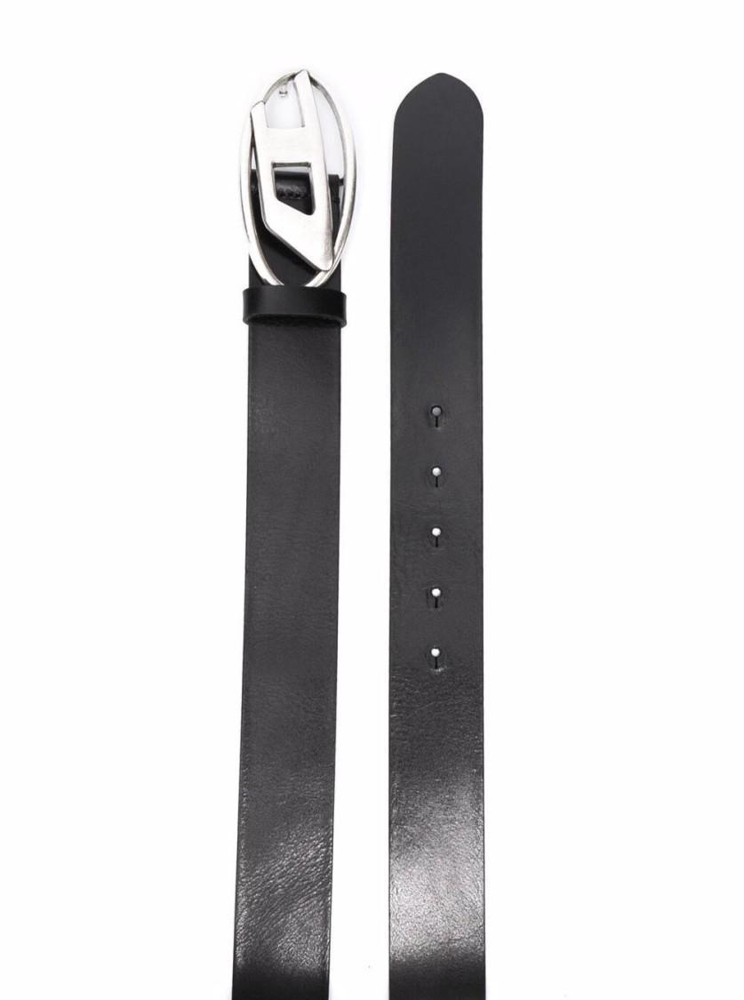 DIESEL B-1dr Black Leather Belt Product Image