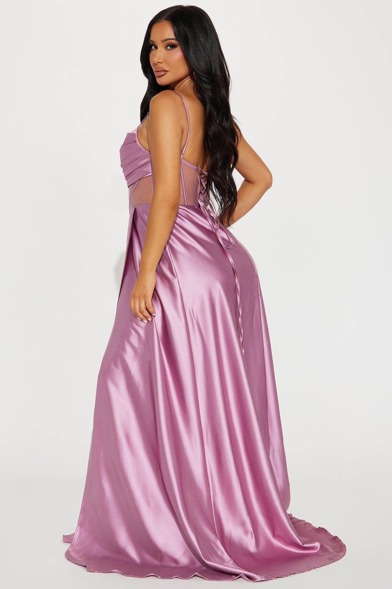 Kaylee Satin Gown - Mauve Product Image