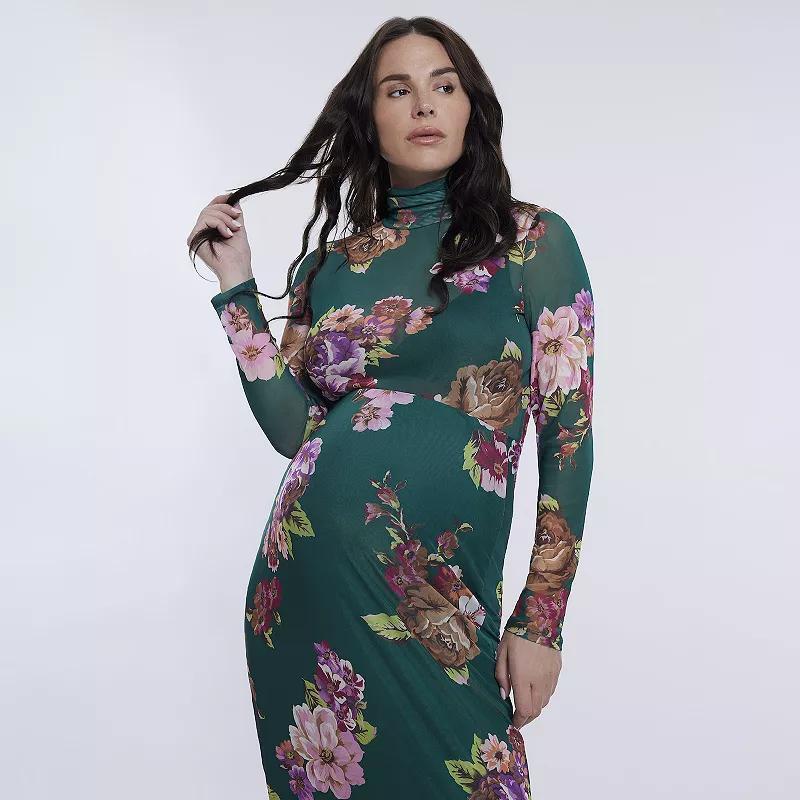 Maternity Motherhood® Turtleneck Long Sleeve Top, Women's,  Product Image