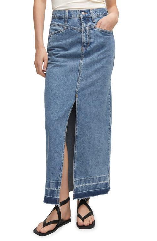 Mango Womens Denim Long Skirt Product Image