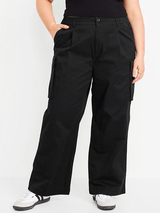 Extra High-Waisted Super Wide-Leg Cargo Pants Product Image