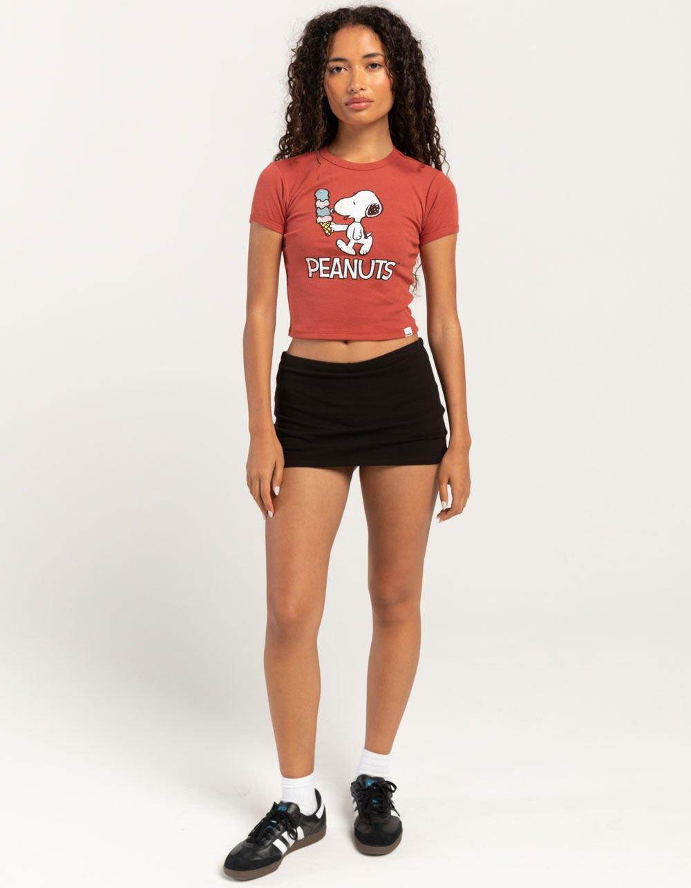 RSQ x Peanuts Snoopy Ice Cream Womens Baby Tee Product Image