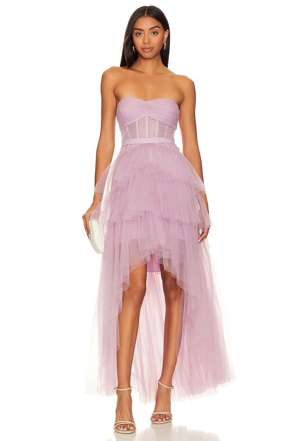 Womens Strapless High-Low Dress Product Image