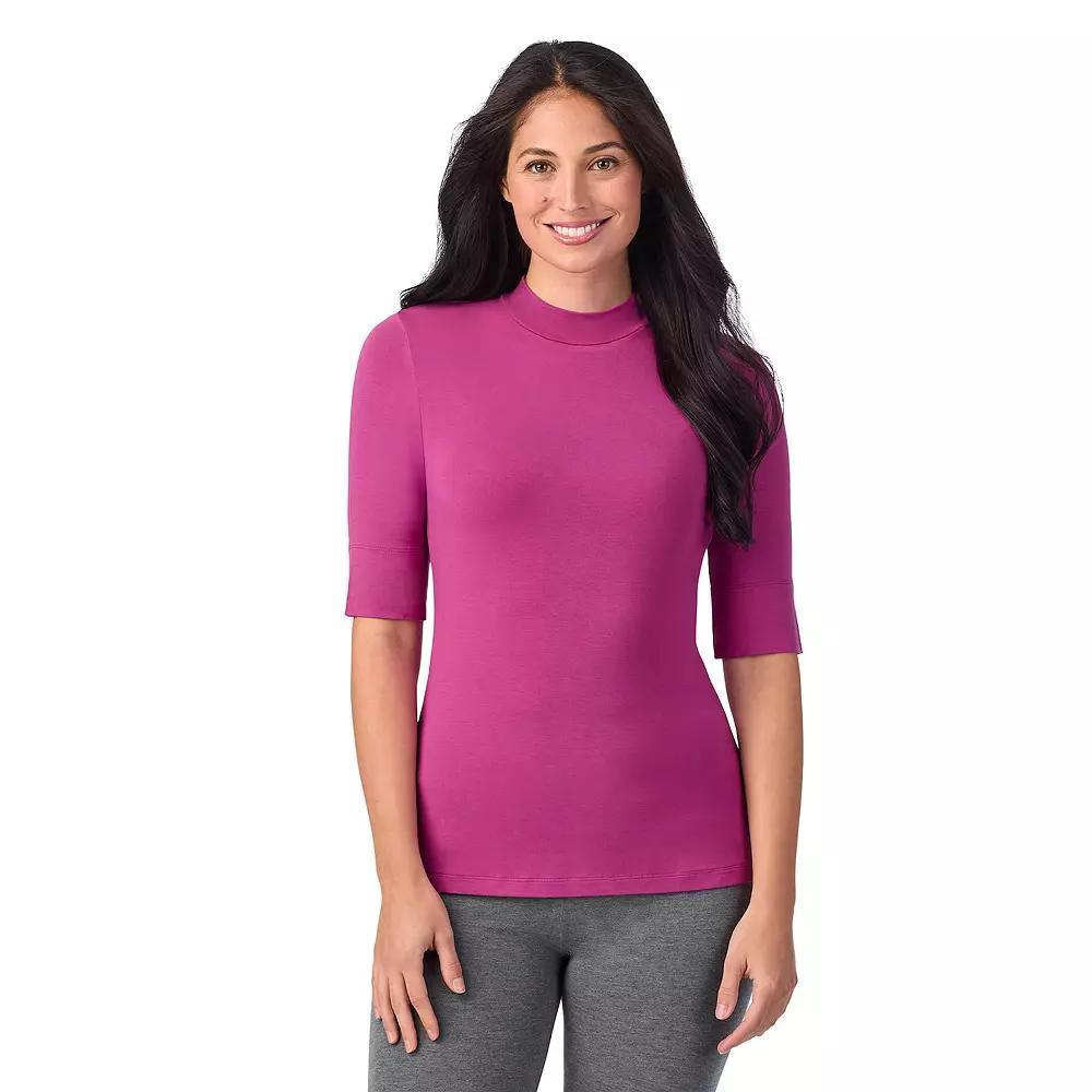 Women's Cuddl Duds® Softwear with Stretch Elbow Sleeve Mockneck Top, Size: XS, Baton Rouge Product Image