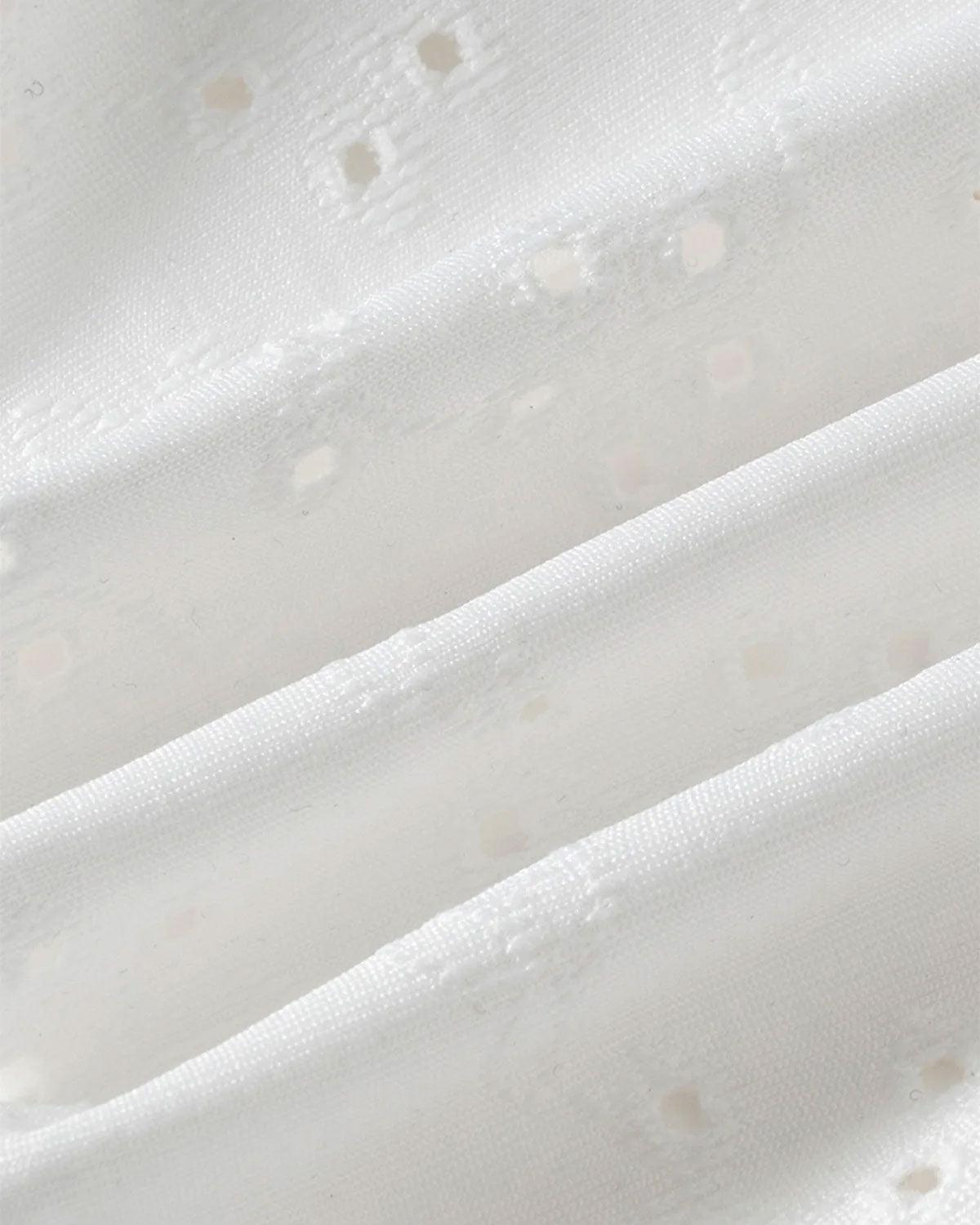 White Ruffled Tankini Swimsuit Product Image