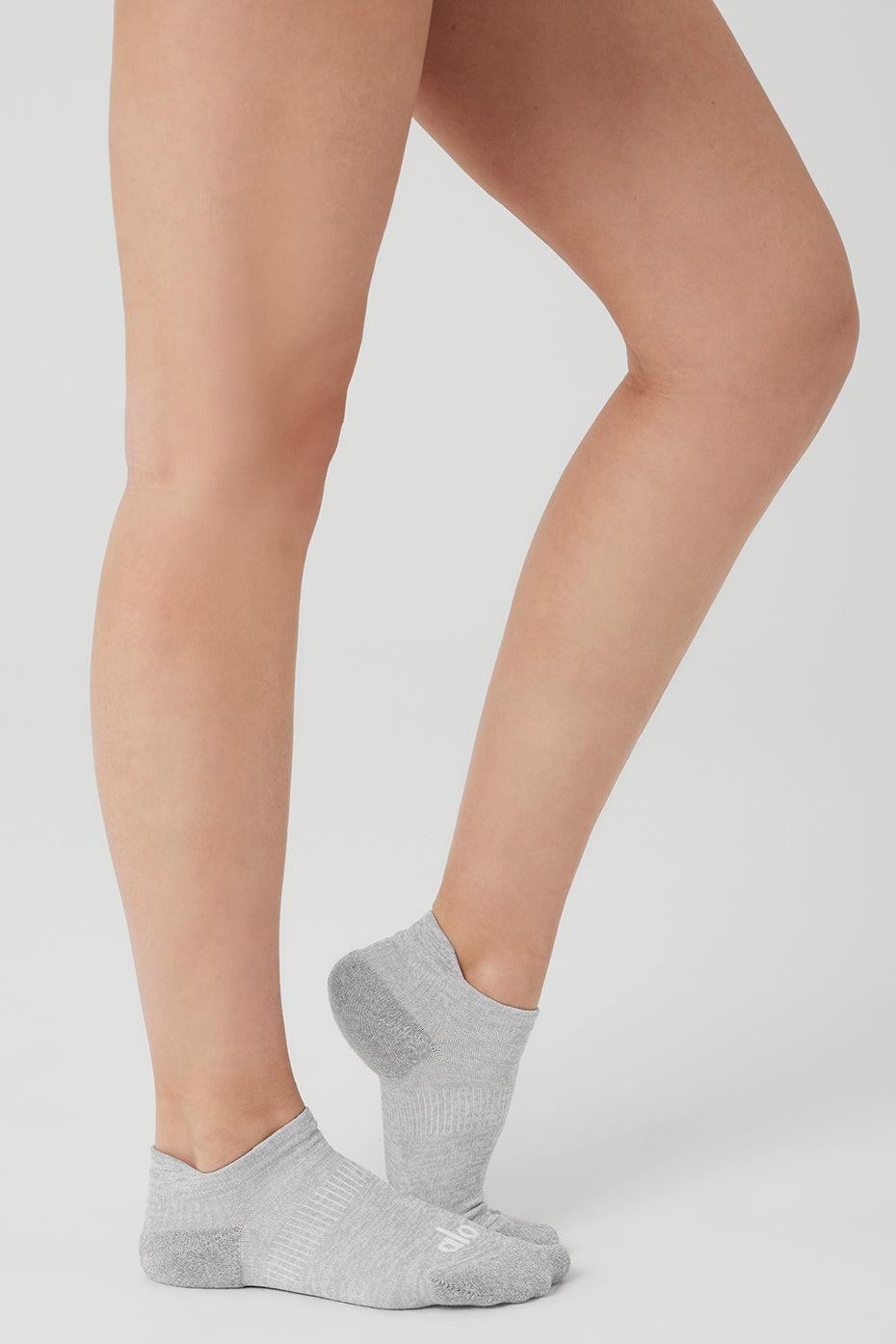 Women's Performance Tab Sock - Athletic Heather Grey/White Product Image