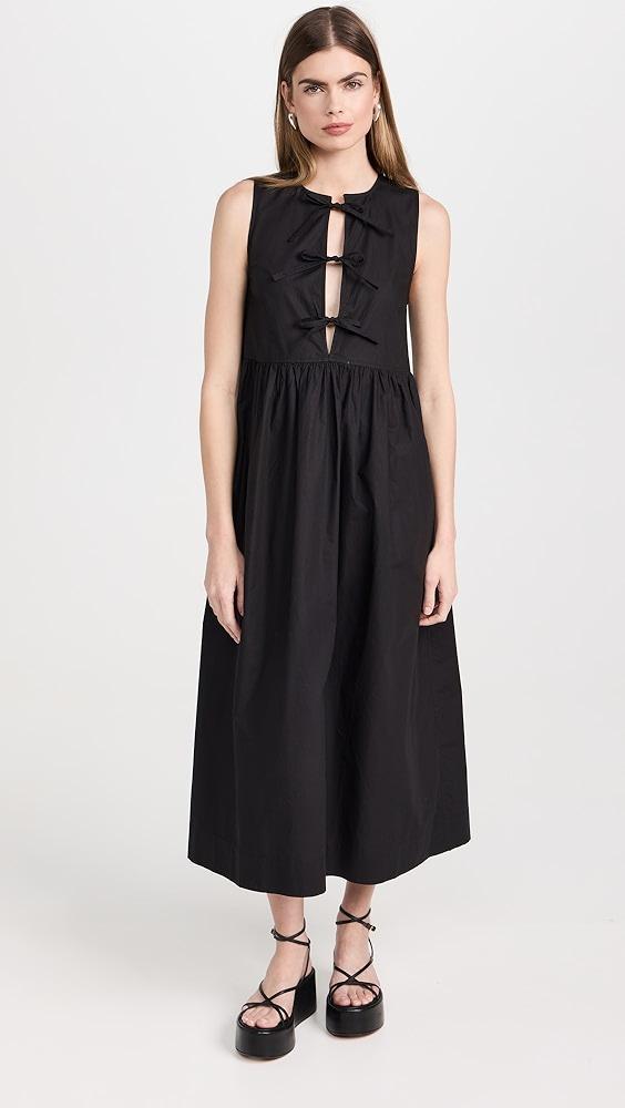 GANNI Cotton Poplin Midi Dress | Shopbop Product Image