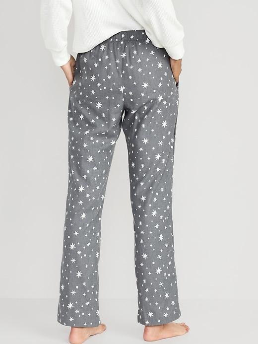 Mid-Rise Flannel Pajama Pants Product Image