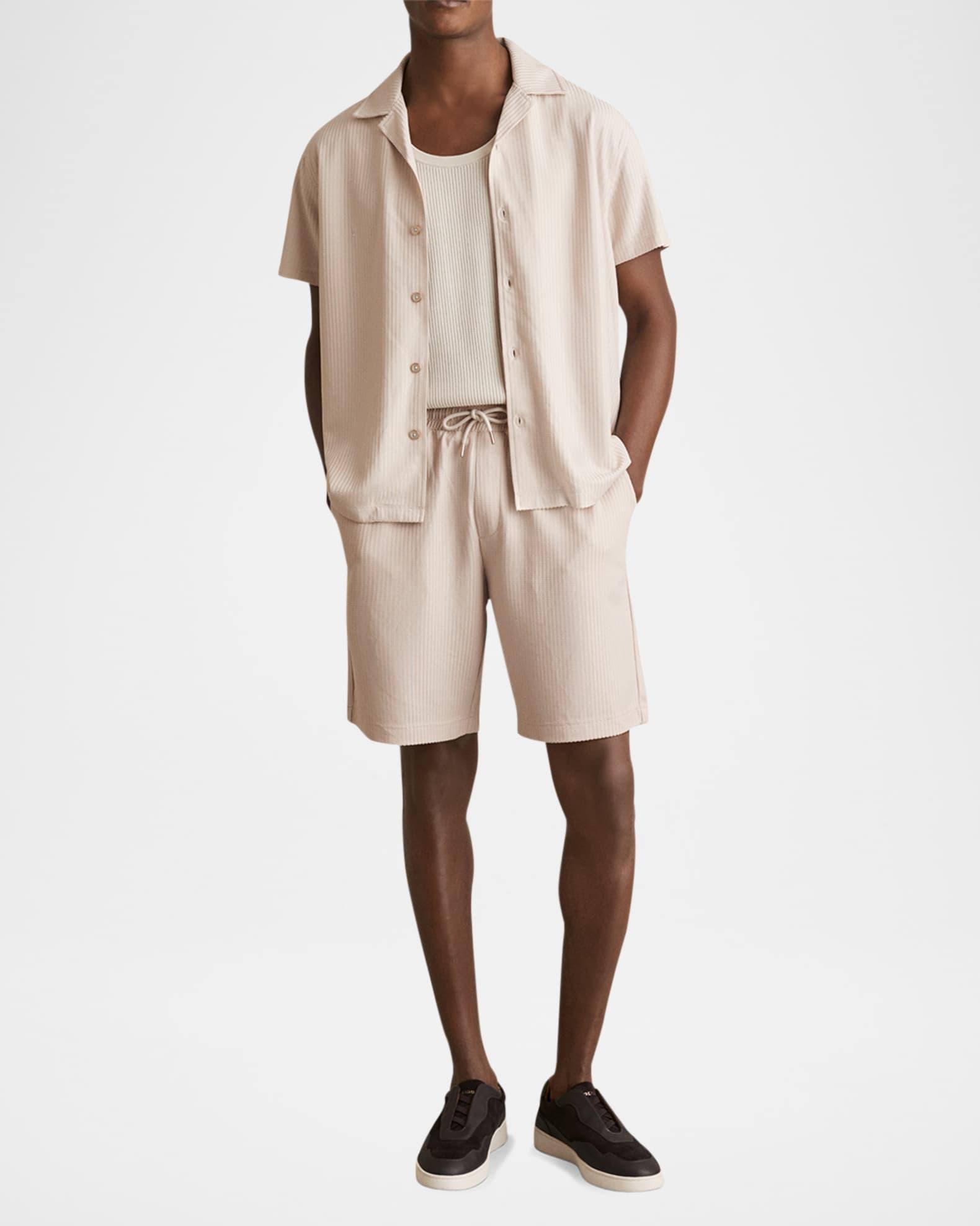 Men's Textured Knit Camp Shirt Product Image