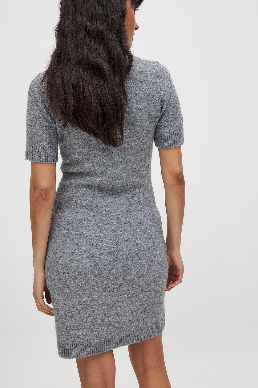 Knitted Short Sleeve Mini Dress Product Image